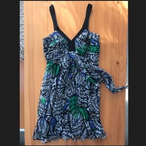 Print summer cocktail dress